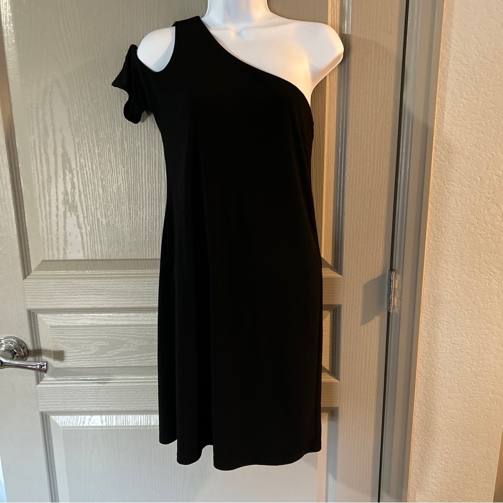 Andrea Behar One Shoulder Boston Proper Bodycon Mini Dress Cold Shoulder Size Sm